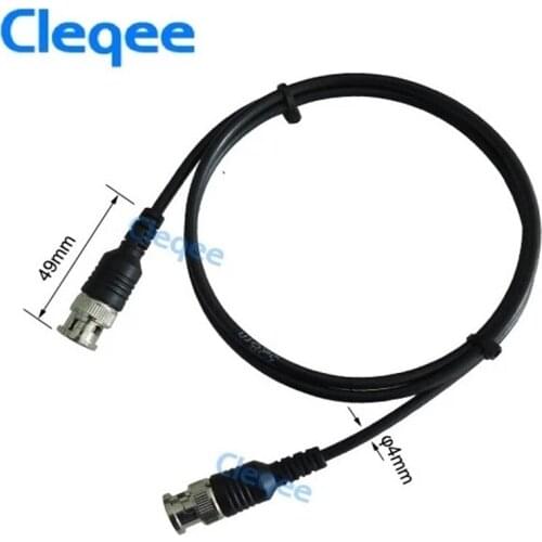 HOT Cleqee P1013 BNC Q9 Male Plug To BNC Q9 Male Plug Oscilloscope Test Probe Cable Lead 100CM BNC-BNC