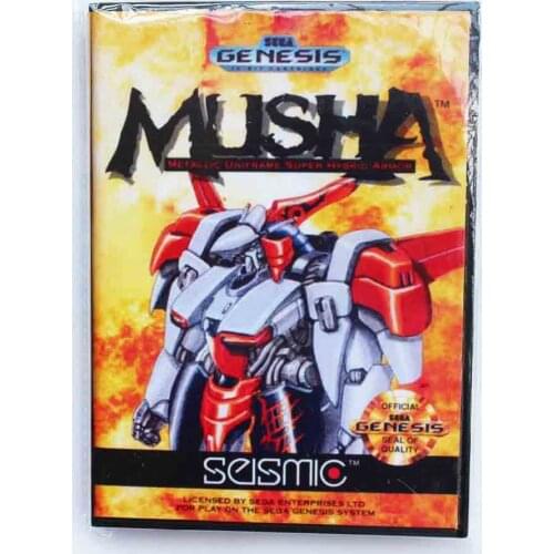 Musha Game Cartridge 16 bit MD Game Card With Retail Box For Sega Mega Drive For Genesis