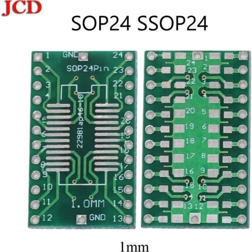 JCD New SOP24 SSOP24 adapter board DIP 1.0mm pitch SMD DIP switch adapter plate SSOP24 adapter Socket Adapter plate PCB