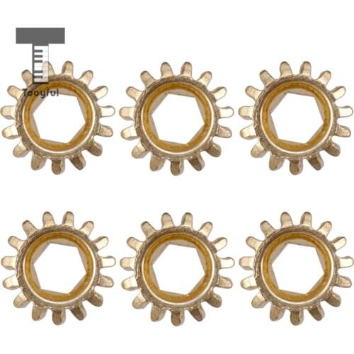 Tooyful 6 Pcs Tuners Tuning Pegs Machine Heads Mount Hex Hole Ratio 1/15 Gears for Guitar Instrument Parts