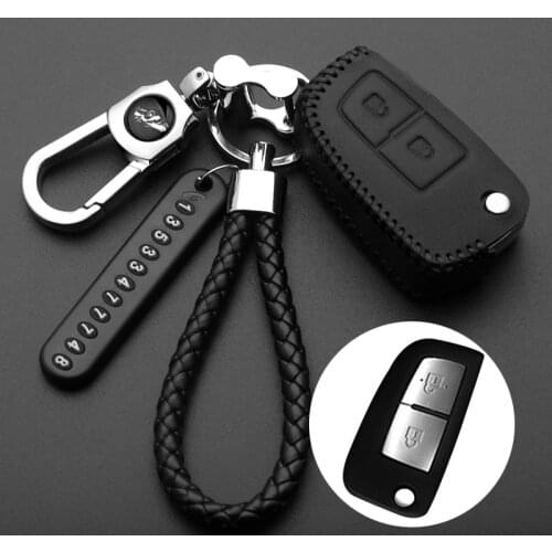 2 3 Button leather Car Remote Key Fob Shell Cover Case For Nissan X-Trail Juke Qashqai Micra Pulsar 2014 2015 2016 2017 2018