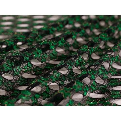 Lace Dress Fabric Glittery 2 Tone Flower Metallic Lace DIY Width Cloth Wedding Dress Material Fabric 1Yard/lot