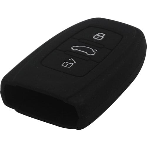 Kutery Silicone Rubber Car Key Cover Case For Audi Q5 A4L A5 A6 A7 A8 RS4 RS5 S4 S5 Remote Key Protecor 3Buttons