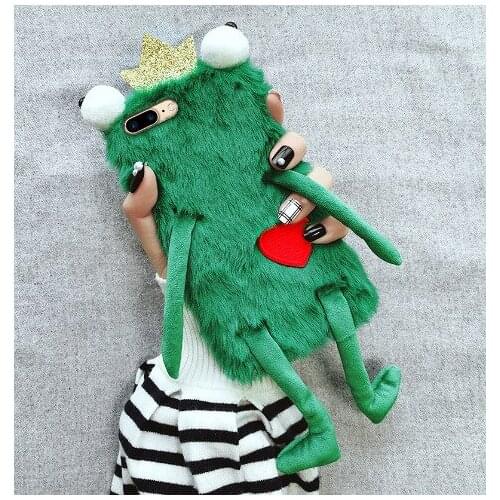 Cute plush frog all-inclusive silicone phone case for VIVO X7plus/Y55/Y66/Y67/X9/X9S/X9plus/X9Splus/Y69/X20/X20plus/X23/Y79/Y71