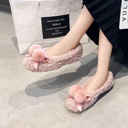 Moccasin Shoes Round Toe Casual Female Sneakers 2021 Fashion Womens Slip-on Loafers Fur Moccasins Modis Winter Slip On New Lace