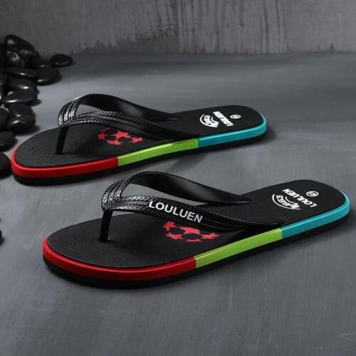 Topvivi men flip flops slipers luxury designer 2021 Summer beach Slippers Flat Shoes Outdoor Bathroom Shoes Slip On Men Slippers