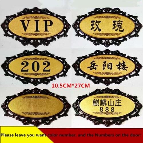 House number Any Numbers classical Style Gate number card Villa apartment number