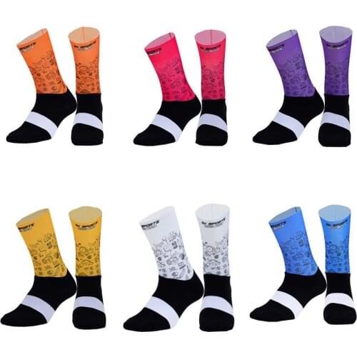 3 PAIRS ONE LOT Professiona Functional Fabric Cycling Socks Antislip Bike Bicycle Racing MITI Breathable Socks for Men Women