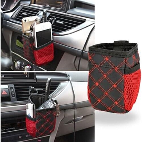 New 1pc Practical Auto car Air Outlet Mobile Phone Pocket Storage Box Bag Drink Hanging Holder