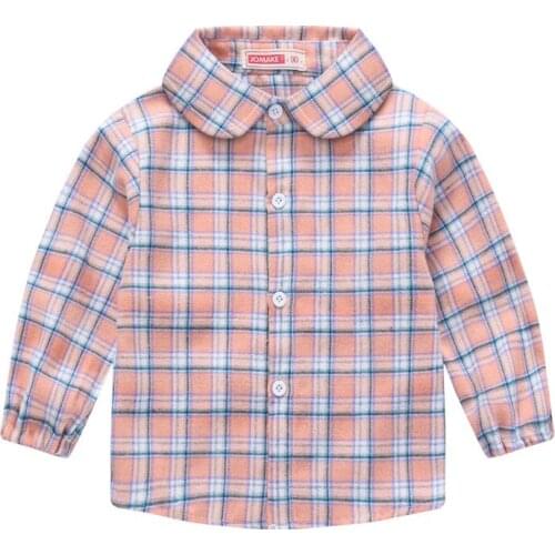 BBD New Children Spring Shirt Boys Girls Blouses Plaid Long Sleeve Outdoor Fashion Top Kids High Quality Clothes