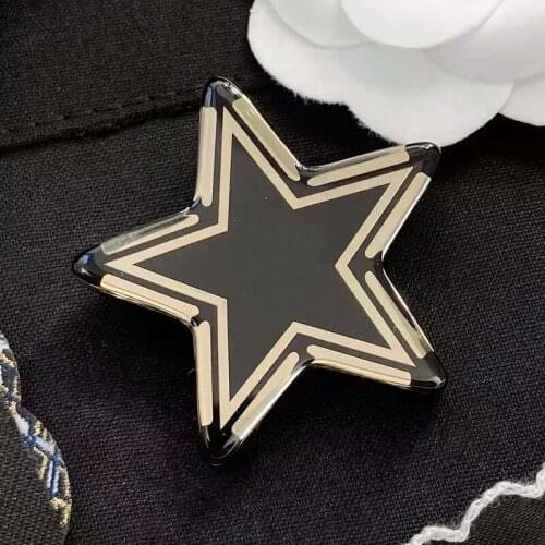 Pentagram Pins Star Brooches Party Star Badge Brooch Jewelry luxury Women Men Lapel Pin