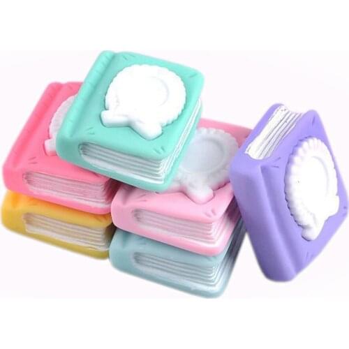 Candy Color Cartoon Fairy Table Book Flat Back Resin Cabochon Scrapbooking Fit Hair Bow Center DIY Dollhouse Toys