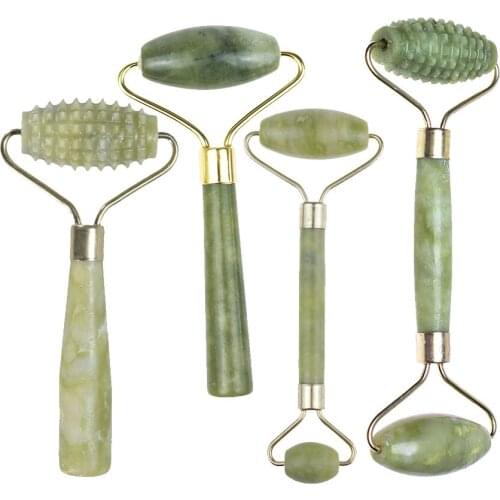 Facial Massage Roller Double Heads Jade Stone Face Lift Body Skin Relaxation Slimming Beauty Neck Thin Lift Face Skin Care Tool