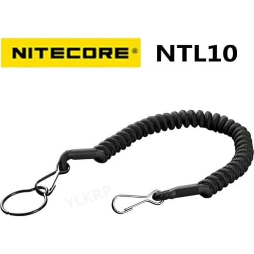 Top Grade NITECORE NTL10 Flashlight Tactical Lanyard Punched Stainless Steel Ring Safety Rope For 25.4mm Diameter Lamp outdoor