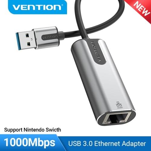 Vention USB Ethernet Adapter USB 3.0 2.0 Network Card to RJ45 Lan for Xiaomi Mi Box 3/S Set-top Box Nintendo Switch Ethernet USB