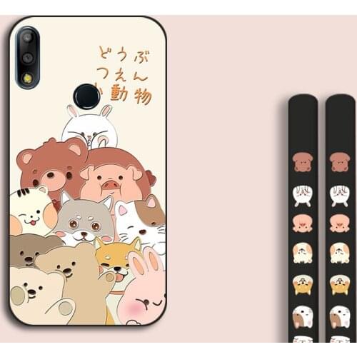 Lovely Animal Back Case For Asus Zenfone Max Pro M2 ZB631KL ZB633KL Soft Silicone Matte Back Cover For Asus 5Z ZE620KL ZS620KL