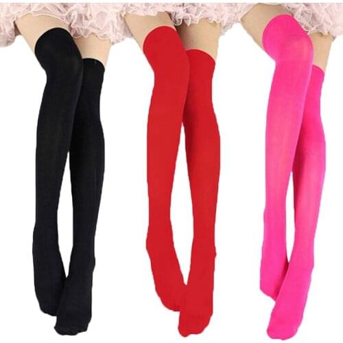 Women Sexy Warm Thigh High Stockings Over Knee Socks Velvet Calze Stretch Stocking Temptation Medias Overknee Long Socks
