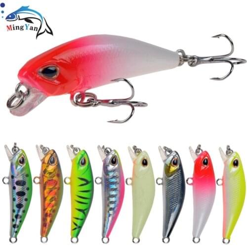 1pcs 4.5cm Mini 3.4g Minnow Fishing Lure Wobbler Ice Swimbait Crank Japan Fishing Tackle Pesca Bass Trout Lures Hard Bait