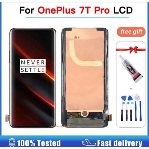 6.67" For Oneplus 7T Pro LCD Display Touch Screen Digitizer Assembly For Oneplus 7TPro Screen Replacement Parts with tools glue