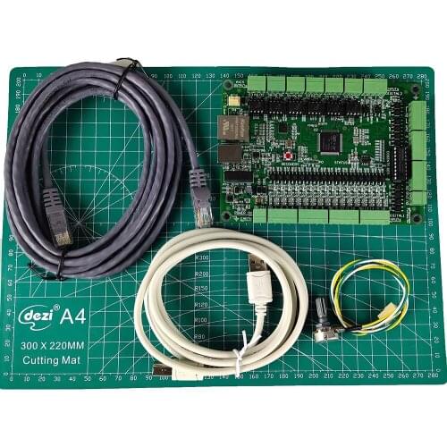 6-axis USB/Ethernet dual interface mach3 operation control card cnc controller system 500KHz supports 6-axis linkage