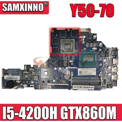 Akemy ZIYY2 LA-B111P Main Board For Lenovo Ideapad Y50 Y50-70 Laptop Motherboard I5-4200H DDR3L GTX860M 2GB