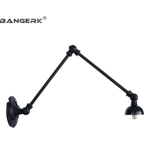 American Industrial Telescopic Folding LED Wall Lamp Loft Vintage Long Arm Sconce Wall Lights Iron Double Festival Lighting