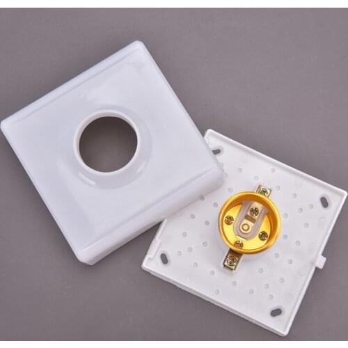 E27 Square Concealed Light Socket Bulb Adapter Lamp Holde Lighting Accessory 500W 220-250V