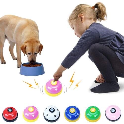 Pet Bells Training stainless steel plastic Dog Training Bell Metal Bell Creative Paint Pet toys Training Call Bell for pet dog