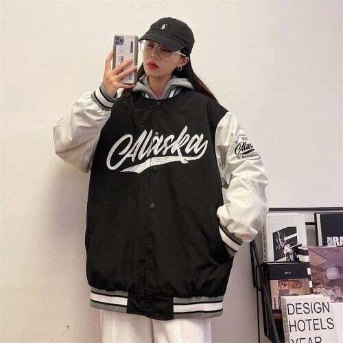 2021 jacket womens autumn and winter new Korean version loose plus velvet thick sweater student ins baseball uniform tide
