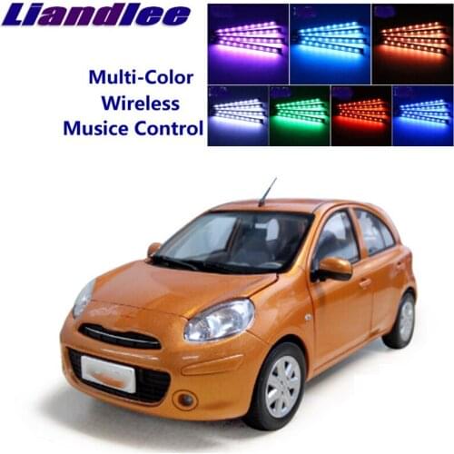LiandLee Car Glow Interior Floor Decorative Seats Accent Ambient Neon light For NissanMurano Murano MK3 2014~2019