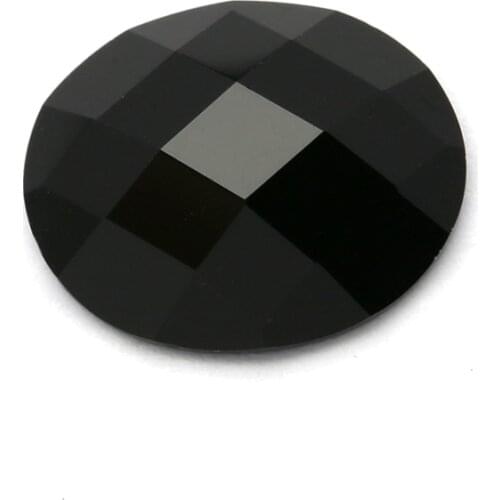 12x14mm Oval Black Crystal Glass For DIY Making Charms Women Earing Jewelry Accessories