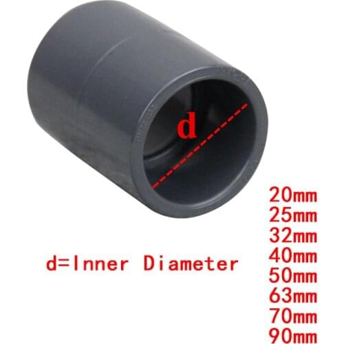 Plastic UPVC 20mm to 90mm Hose Straight Connector for Garden Irrigation Watering Aquarium Pipe/Tube Parts 1Pcs