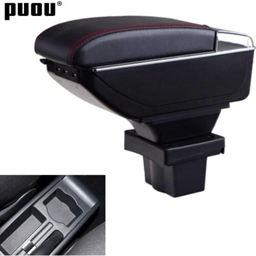 Armrest box For Skoda Yeti Octavia A5 MK2 2005-2012 Dual layer heighten central Store content storage box ashtray USB Charging