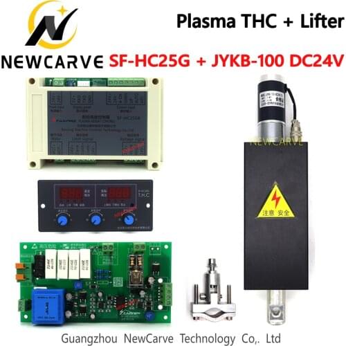 SF-HC25G Plasma THC Arc Voltage Height Controller With THC Lifter JYKB-100 For Plasma Cutting Machine Height Adjuster NEWCARVE