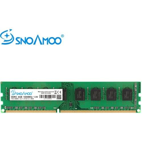 SNOAMOO New Desktop PC DDR3 4GB 1333/1600MHz PC3-12800S Memory 240pin DIMM For Intel Computer Lifetime Warranty