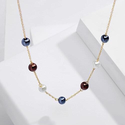 SophiaXuan Fashion Pearl Pendants Necklaces for Women Trendy Woman Gold Color Chain Choker Necklace 2021 Gifts Jewelry Wedding