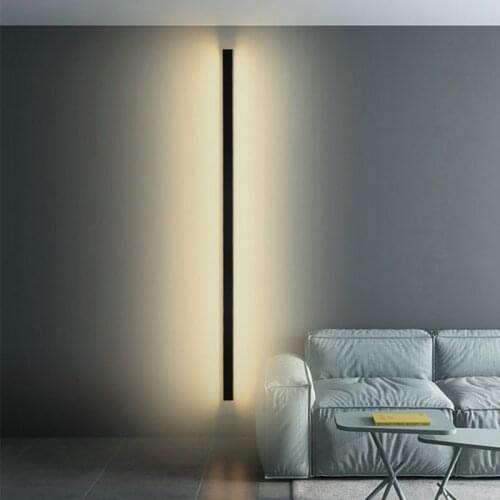 Nordic Modern LED Ip65 Waterproof Long Wall Lamp for Living Room Kitchen Bathroom Aisle Garden Indoor Outdoor Wall Decor Light