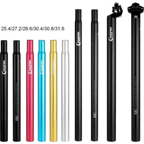 Mountain Bike Seatpost,25.4/27.2/28.6/30.4/30.8/31.6mm 350/450mm Seat Tube Long Fixed Gear Extension Aluminum Bicycle Seat Post