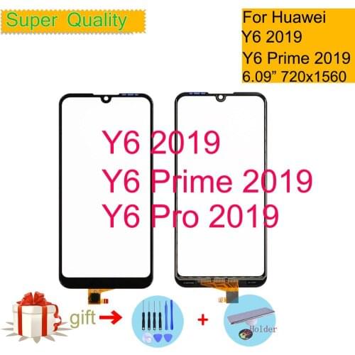 Replacement For Huawei Y6 2019 MRD-LX1F Touch Screen Digitizer Y6 Prime 2019 touchpad Front Glass Lens Sensor Panel Parts