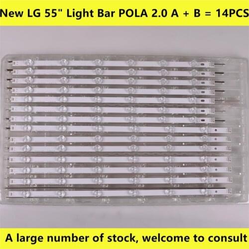 14PCS LED Backlight strip For LG 55LN5400 55LN6200 55LN5600 55LN5710 55LN5750 55LA6205 55LA6200 55LA6210 55LA6208 LA62M55T120V12
