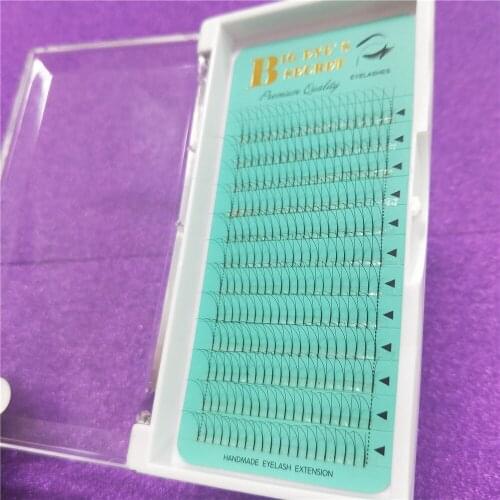 2D long stem Volume Lashes C D Curl Premade Fans Volume lashes Eyelashes Extension South Korean Silk Lashes Free Shipping