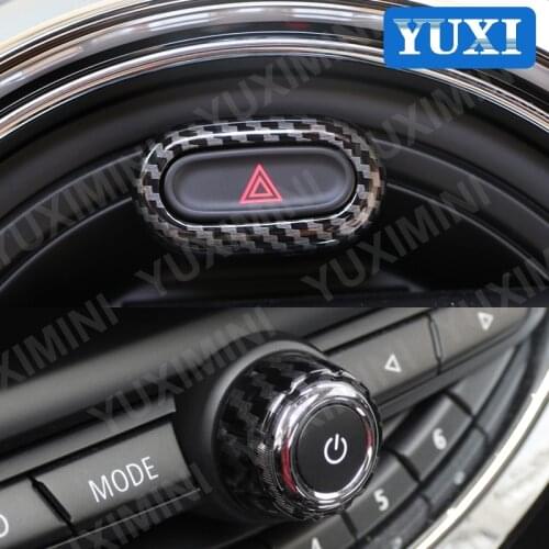 Car Volume Adjustment Knob Ring Safety Warning Light Button Cover For BMW MINI Cooper S F54 F55 F56 F57 F60 Auto Interior Parts