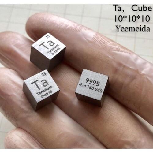 Free shipping High Purity 99.99 Pure Tantalum Ta Carved Element Periodic Table 10mm Cube