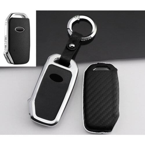 Car Key Cover Zinc Alloy For Kia Cerato Sportage Ceed Sorento K900 Stinger 2017 2018 2019 3 Buttons Keyring Keychain Protection