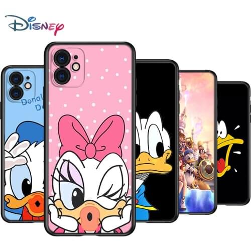 Cartoon Donald Duck Disney Silicone Black Cover For Apple IPhone 12 Mini 11 Pro XS MAX XR X 8 7 6S 6 Plus 5S SE Phone Case