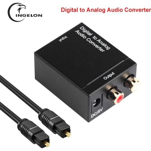 Digital to Analog Audio Converter Digital Optical Coaxial Toslink Signal Digital Coaxial or Toslink Optical to Stereo RCA Audio
