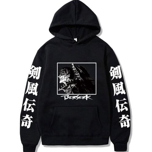 Hot Anime Hoodie Berserk Fashion Pullover Tops Long Sleeve Man Cloth