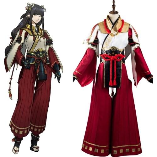Game Hinoa Cosplay Costume Halloween Carnival Pants Top Cape Accessories Outfits