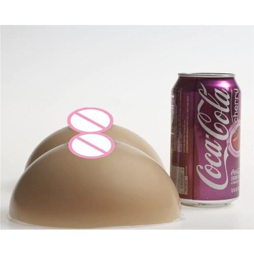 False Breast Brown 1200g/pair DD Cup Full Silicone Breast Forms Enhancer Cross Dresseing Fake Realistic Artificial Boobs