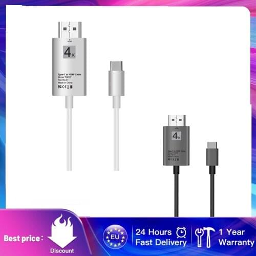 Type-C Adapter Type-C To HDMI-compatible Cable For Tablet 4K Adapter Cables 4K HD Mobile TV Projection Data Cable TSLM